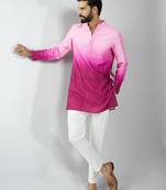 falsa silk blend ombre sequin kurta pant set 