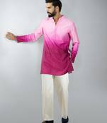 falsa silk blend ombre sequin kurta palazzo set 