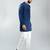 silk blend kurta with cream cotton lycra pyjama 