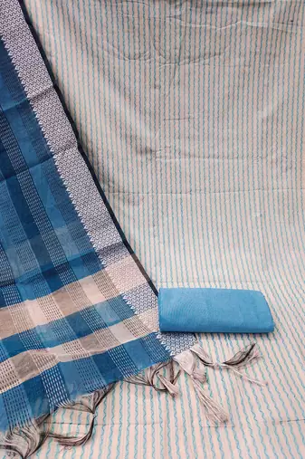 multicolor cotton woven dress material