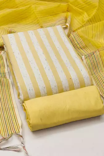 multicolor cotton woven dress material