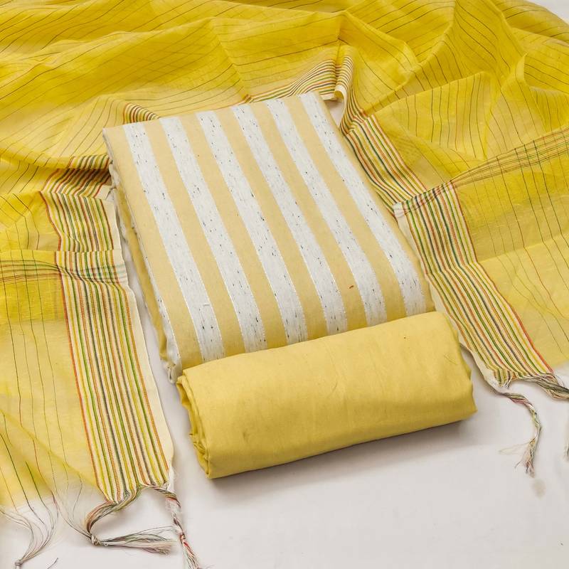 multicolor cotton woven dress material