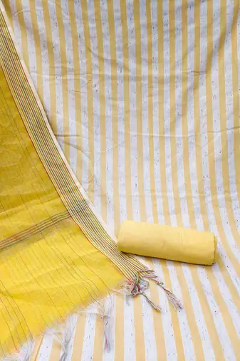 multicolor cotton woven dress material