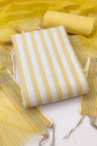 multicolor cotton woven dress material