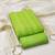 green cotton woven dress material