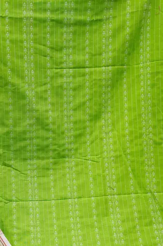 green cotton woven dress material