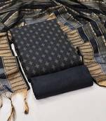 black cotton woven dress material