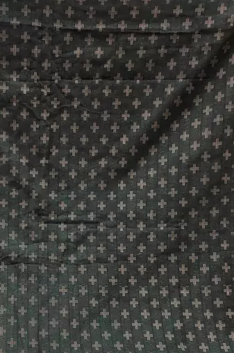 green cotton woven dress material