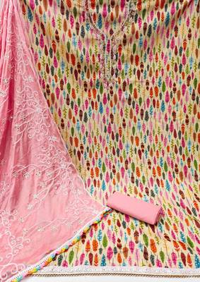 multicolor cotton hand embroidery dress material 2