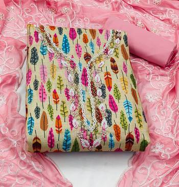 multicolor cotton hand embroidery dress material 3