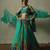 green embroidered chiffon lehenga set