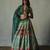 green embroidered chiffon lehenga set