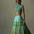 multicolor printed chiffon lehenga set