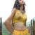 yellow printed linen lehenga set