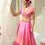 pink embroidered silk lehenga set