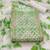 lime cotton embroidered dress material