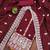 maroon cotton embroidered dress material