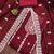 maroon cotton embroidered dress material