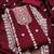 maroon cotton embroidered dress material