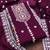 purple cotton embroidered dress material
