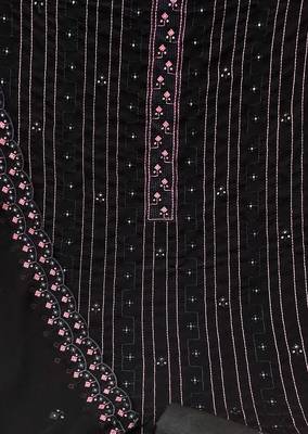 black georgette sequins dress material 4