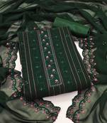 green georgette sequins dress material