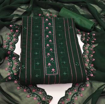 green georgette sequins dress material 3