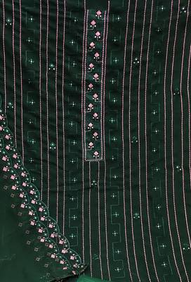 green georgette sequins dress material 4