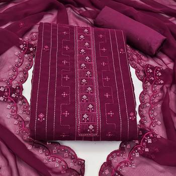 pink georgette sequins dress material 3
