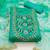 sea green cotton hand embroidery dress material