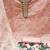 peach cotton hand embroidery dress material