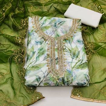 multicolor organza hand embroidery dress material 3
