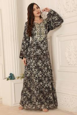 Floral Embroidered Maxi Dress For Women 1