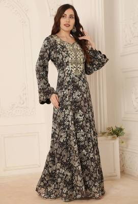 Floral Embroidered Maxi Dress For Women 5