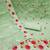 green cotton embroidered dress material