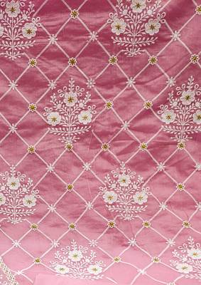 pink cotton embroidered dress material 4