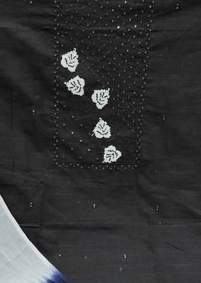 black cotton embroidered dress material 4