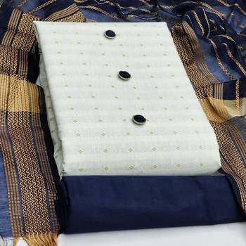 white cotton woven dress material 3