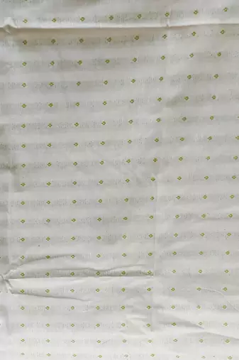 white cotton woven dress material