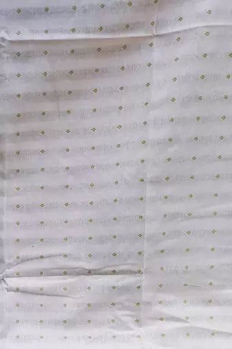 white cotton woven dress material