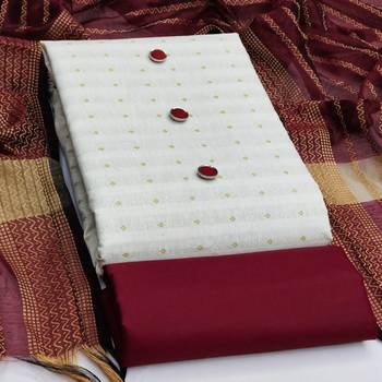 white cotton woven dress material 3