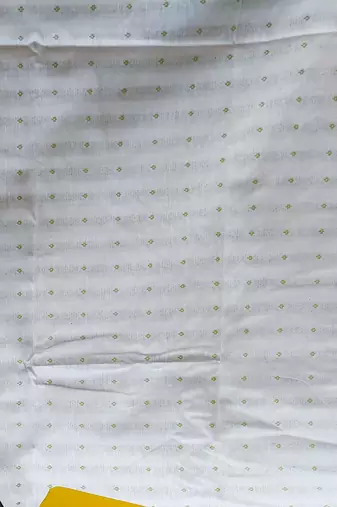 white cotton woven dress material