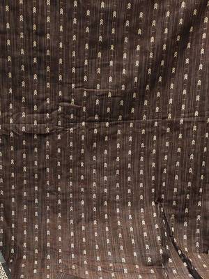 brown cotton woven dress material 4