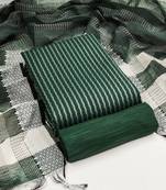 green cotton woven dress material
