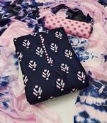 blue cotton printed dress material