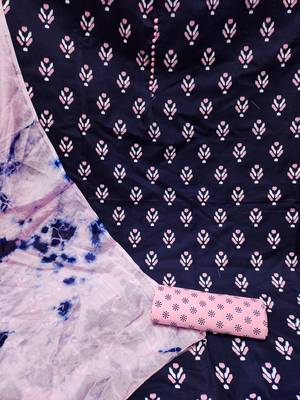 blue cotton printed dress material 2