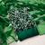 green organza embroidered dress material