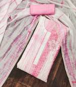 baby pink cotton sequins dress material