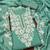 sea green silk blend thread embroidery dress material