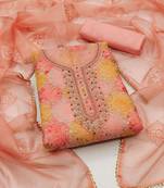 multicolor organza sequins dress material